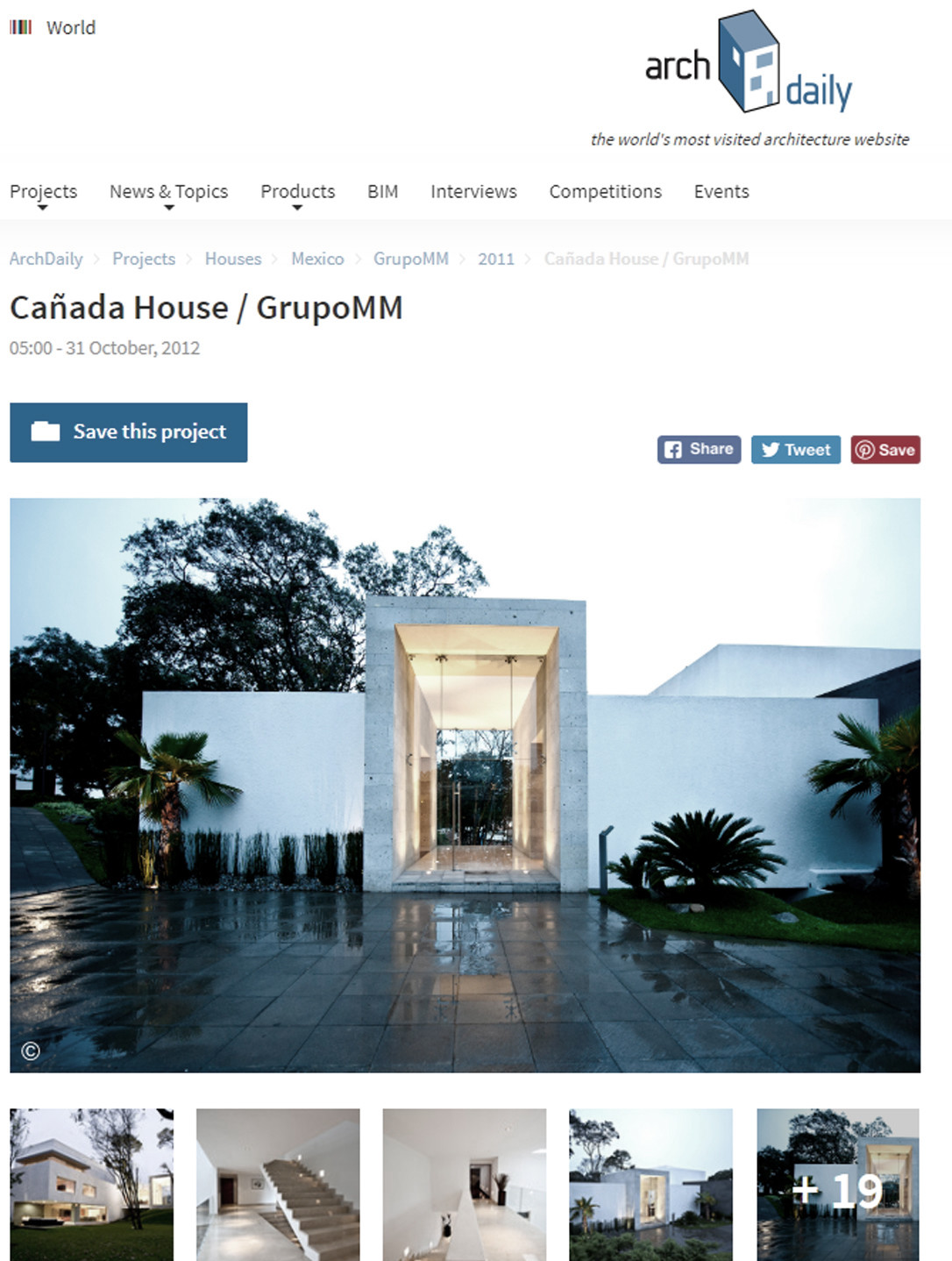 ArchDaily - Casa Cañada