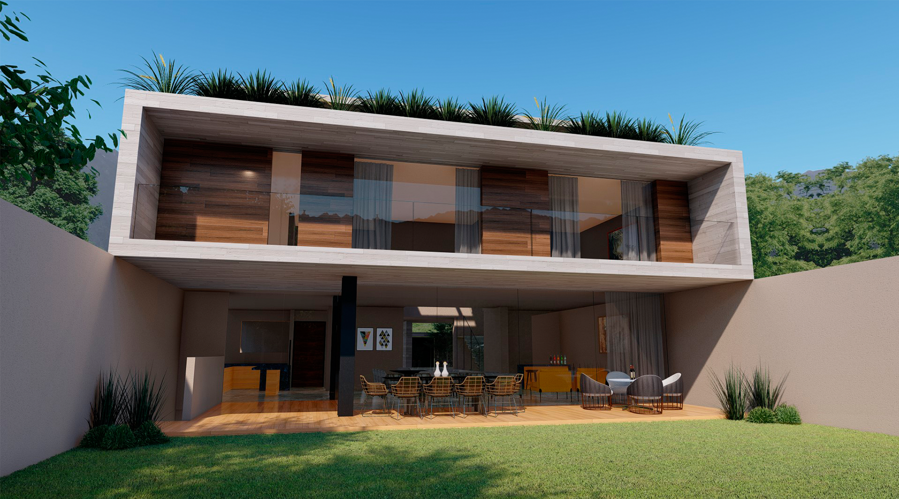 Vista exterior. Render.