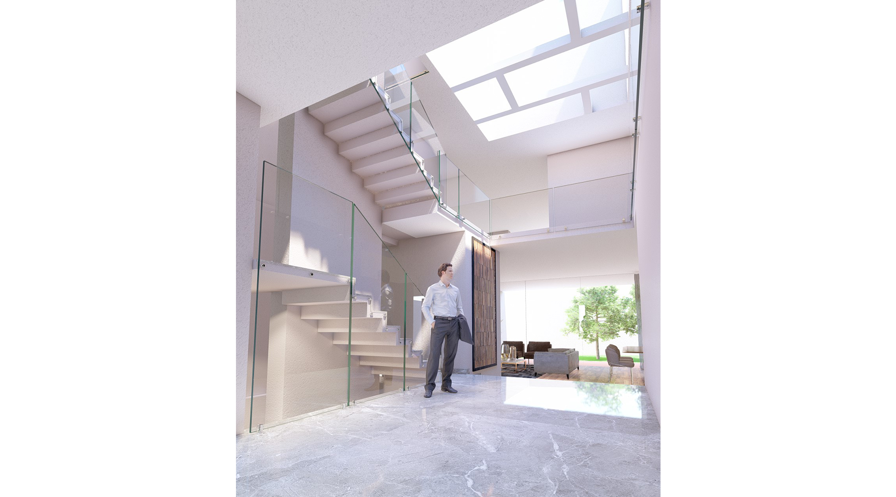 Vista interior. Render.