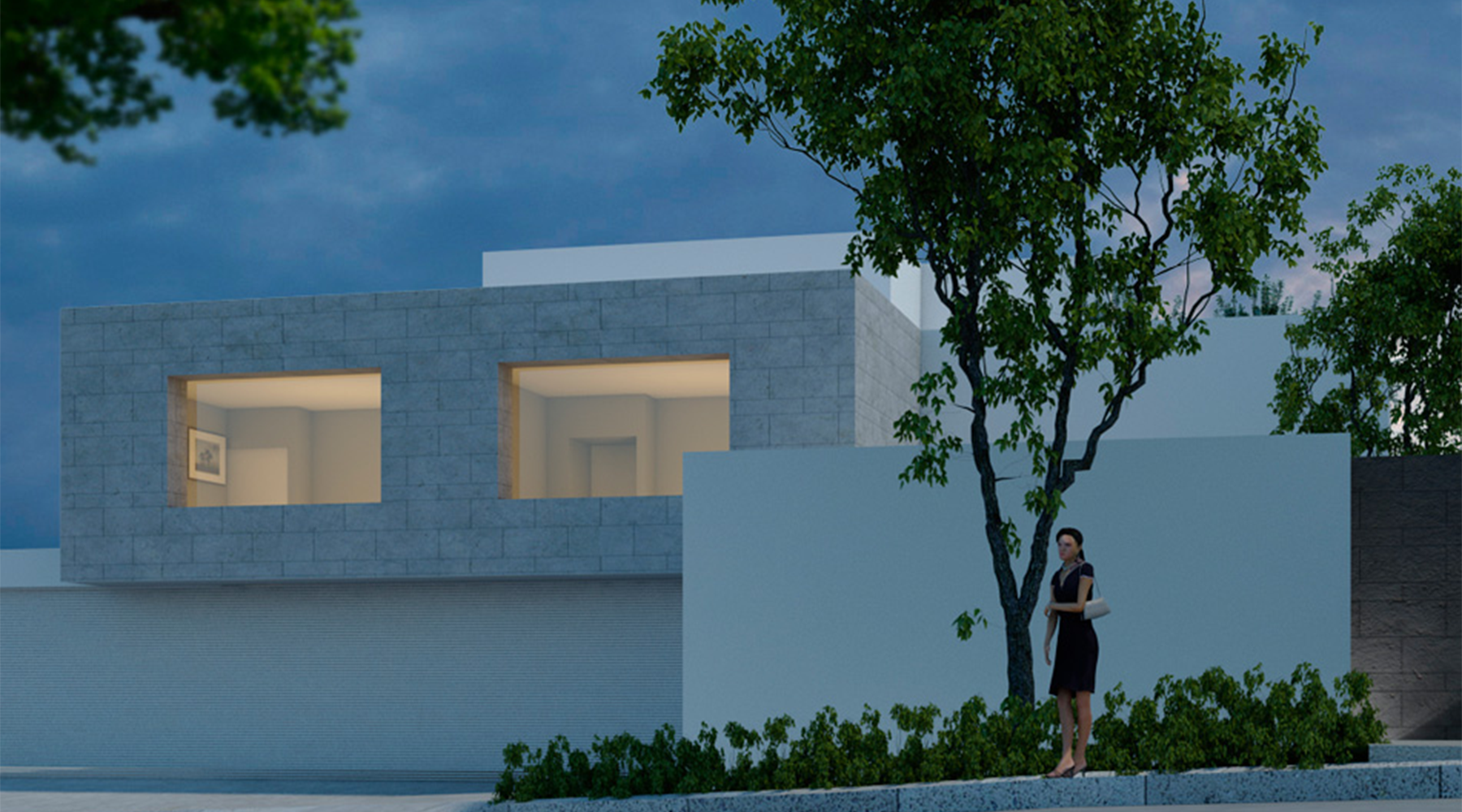 Fachada principal. Render.