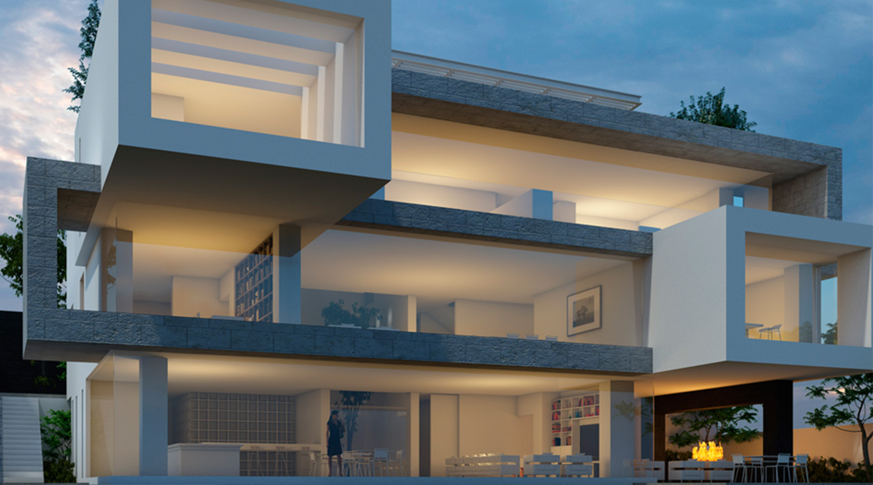 Vista exterior. Render.