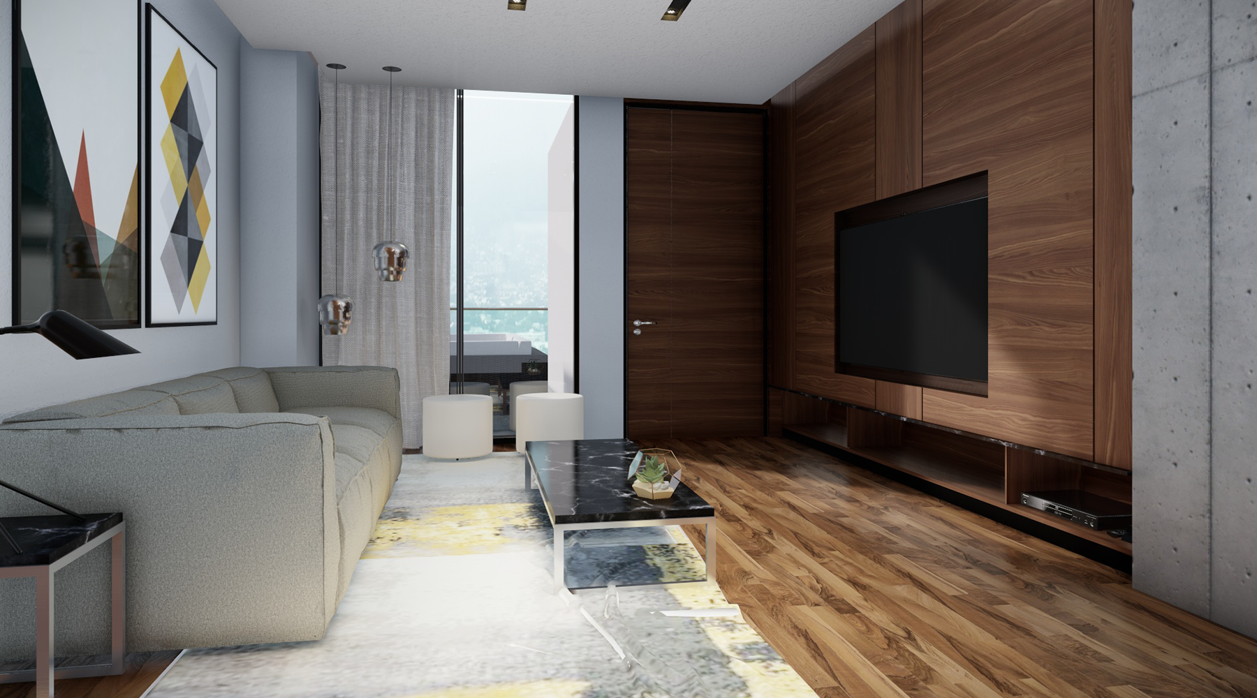 Sala de Estar. Render.