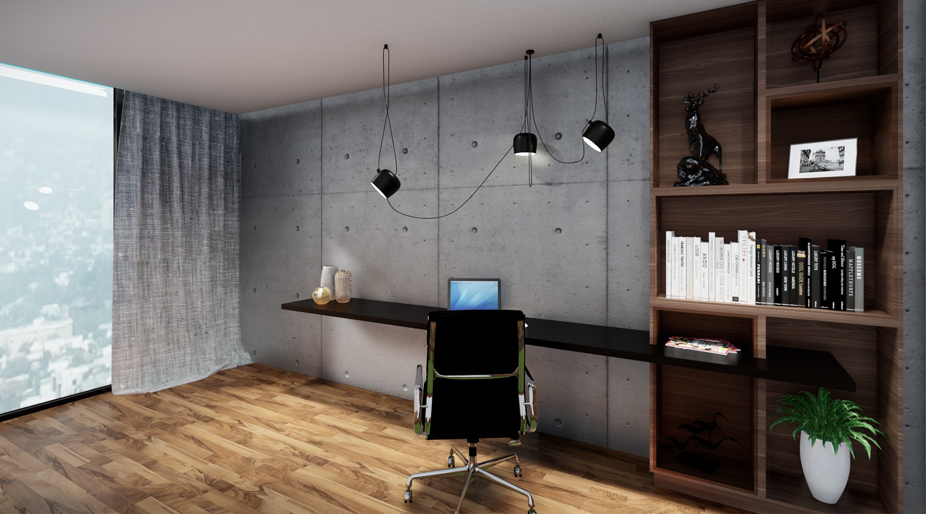 Estudio. Render.