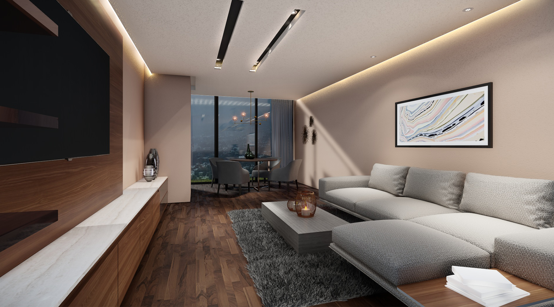 Sala de Estar. Render.